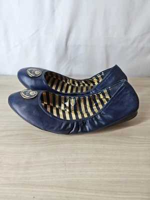Zapatos planos de ballet Lauren Ralph Lauren para mujer talla 11 azul marino con logotipo RLL Foto 1 de 4