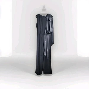 WORTH New York Sz 12  Black Stretch Crepe Janis Jumpsuit - Picture 1 of 13