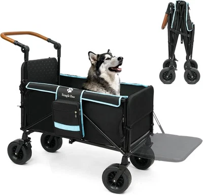 Snagle Paw Large Dog Stroller 90kg All-Terrain w/ Tailgate Ramp, Foldable - Image 1 of 4