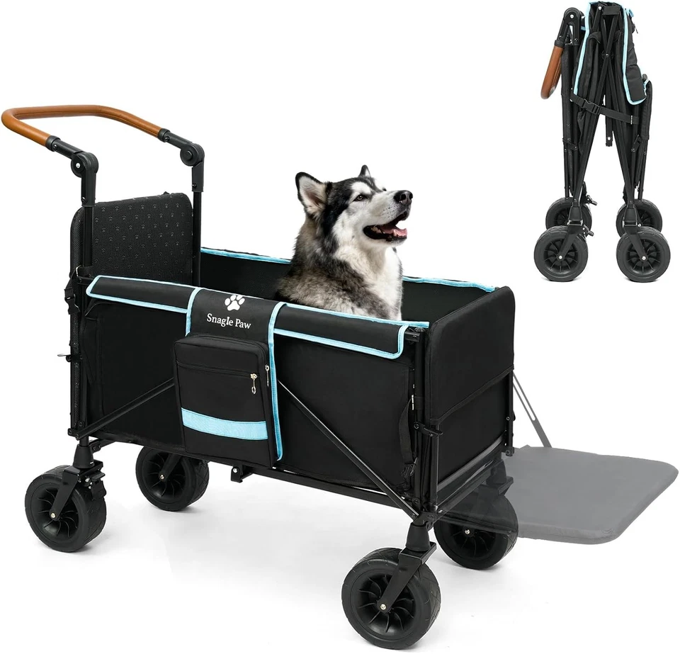 Snagle Paw Large Dog Stroller 90kg All-Terrain w/ Tailgate Ramp, Foldable - Image 1 of 4