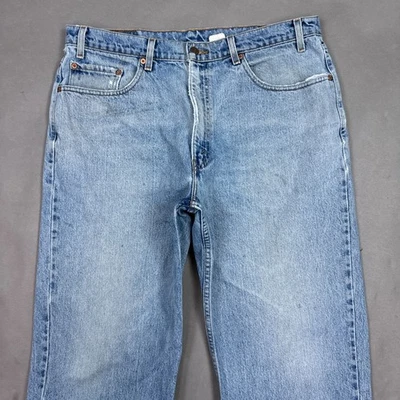 Pantalones de mezclilla vintage Levis Jeans para hombre 38x30 azul años 90 lavados descoloridos bigotes Foto 1 de 4