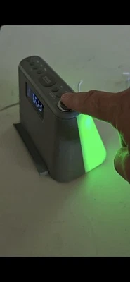 i-Box Glow RGB Bedside Alarm Clock Wireless Charging Bluetooth Connection & USB - Image 1 of 4