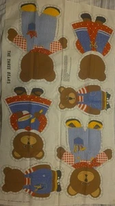 Three Bears Vintage Cranston Print Works Cut & Sew Panel - Picture 1 of 6
