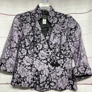 Alex Evenings asymmetrische 3/4 Arm Nacht Cocktail Jacke Bluse Gr. PP - Bild 1 von 9