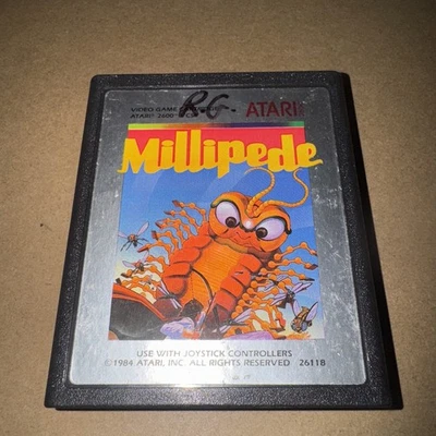 Vintage Millipede Atari 2600 VCS Video Game Cartridge 1987 CX26118 Authentic - Image 1 of 2