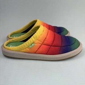 Mocasín sin cordones Sanuk Puff N Chill Rainbow Ombre para hombre talla 6 para mujer’s 8 - Imagen 1 de 9