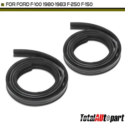 Sello de canal de funcionamiento de vidrio para parabrisas resistente al clima 2 piezas para Ford F-150 F-100 delantero Foto 1 de 4