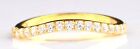 14KT Yellow Gold & 0.60Ct D/VVS1 Round Shape Accents Women's Anniversary Band