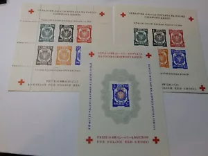 (5302A) 1945 RED CROSS POLISH DACHAU-ALLACH SHEETS MINT NEVER HINGED - Picture 1 of 7