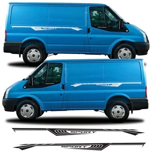 Sport upper Side Stripes Decal Stickers Vinyl Kit Fits Ford Transit Van mk7 SWB - Picture 1 of 3