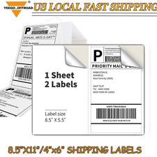4"X6" Thermal Shipping Labels for Zebra 8.5" X 11"  for Laser Inkjet Printers