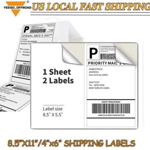 Etichette Termiche Spedizione 4"X6" per Zebra 8,5" X 11" per Stampanti Laser Inkjet - Foto 1 di 17
