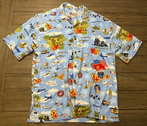 VTG Marine Corps Hawaiian Shirt Fleet Week Design By Gavin Men's Size Large USMC - Picture 1 of 5