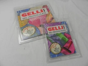 "Set X2 Gelli Arts Druckplatte - wiederverwendbare Druckplatten 5"" x 7"" und rund 8"" - Bild 1 von 6