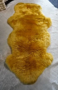 Australian Sheepskin Rug  - Beautiful Golden Tan Extra Long  -Super Thick & Soft - Picture 1 of 8