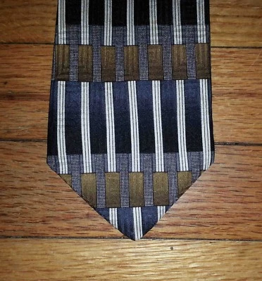 Monterey Bay J. Blades & Co. Tie Silk Black White Gold Geometric NIB t3958  - Image 1 of 4