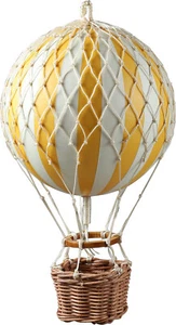 Hot Air Balloon Figurine Model Light Yellow & White 6" Hanging Ceiling Decor New - Picture 1 of 7