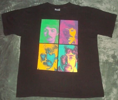 CAMISETA DE COLECCIÓN AÑOS 90 DE LOS BEATLES WARHOL GRANDE AÑOS 90 RETRATOS ARTE POP PSICODÉLICO Foto 1 de 4
