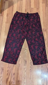 Victoria Secret Black Red Hearts Ribbon Cotton Modal Super Soft XXL Perfect - Picture 1 of 2