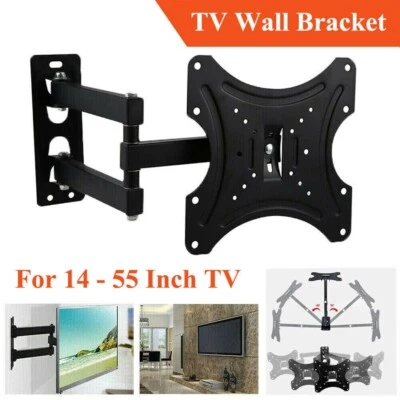 TV WALL BRACKET MOUNT 10-42" SWIVEL & TILT FULL MOTION FOR PLASMA TELEVISION UK - Image 1 of 4