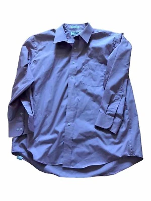 Camisa de vestir rosa de colección de los años 80 Sears Roebuck de mezcla de algodón talla 17,5 - 32/33 Foto 1 de 4