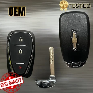 OEM 2023 CHEVY EQUINOX KEYLESS REMOTE SMART KEY FOB 3 BUTTON w/ EMERGENCY KEY - Picture 1 of 8