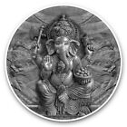 2 X Vinyl Stickers 7.5Cm (Bw) - Lord Ganesha Hindu God Indian  #43150
