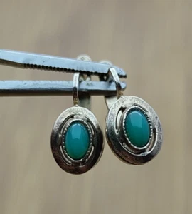Pendientes mujer soviéticos vintage URSS, hechos de plata 925* con piedras - Imagen 1 de 20