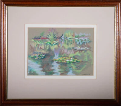 Rosemary Smith - Pastel del siglo XX, nenúfares en Cliveden Foto 1 de 4