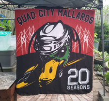 🔥 Quad City Mallards 20 Seasons Anniversary Fleece Throw Blanket ECHL UHL CoHL