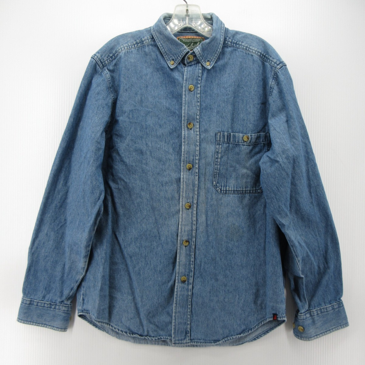 Woolrich Denim Shirt USA製 XL Woolrich Vintage Made in USA Heavy Denim Shirt Stone Washed