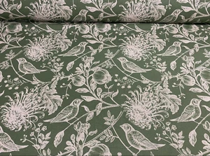 Lino de lino de lino verde cal - tela de tapicería cortina de 140 cm de ancho - Imagen 1 de 7