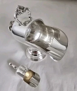 Vintage solid sterling silver sugar Scuttle & Scoop. Sheffield 1985. By R A L - Picture 1 of 24