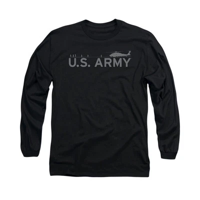 US ARMY HELICOPTER Licensed Adult Men's Graphic Long Sleeve Tee Shirt SM-3XL - Image 1 of 2
