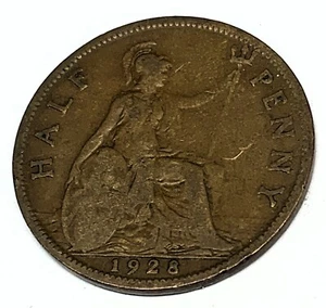 # C9448    GREAT BRITAIN     COIN,     HALF  PENNY    1928 - Picture 1 of 2