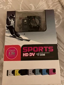 Sports HD DV Water resistant 30 M 12mp Camera - Black - Boxed - Picture 1 of 2