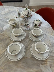 Paul Cardew Alice In Wonderland Set Teapot, Creamer, Sugar Basin Trivit, 4 Cups - Picture 1 of 7