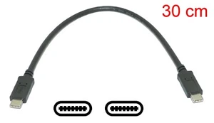 USB-C zu USB-C USB Typ C 30 cm Kabel Ladekabel Datenkabel Tablet NEU 0,3 m  - Bild 1 von 3