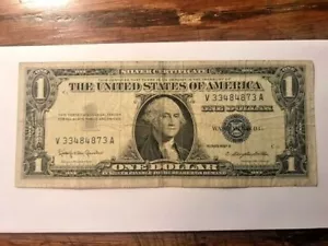 1957 1 Dollar Silver Certificate Circulated See Description #1783 - Picture 1 of 4