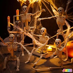 5PCS Scheletri Halloween Posabili Corpo Completo Giunti Posabili per Decorazione Casa - Foto 1 di 9