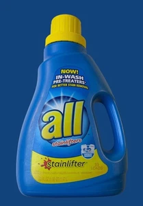 All With Stainlifters 50 Oz In Wash Pre Treaters 33 Loads Liquid Detergent READ - Picture 1 of 2