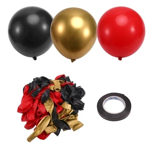 Rote, Schwarze und Goldene Luftballons, 67 Stück 12 Große Rote und Sch4992 - Afbeelding 1 van 7