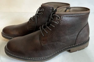 Hawker Rye braun Kunstleder Chukka Stiefel Herren Reißverschluss & Schnürung Freizeit Größe 10 - Bild 1 von 8