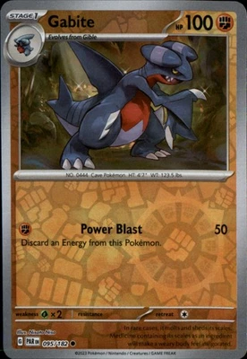 Gabite Reverse Holo Common SV04: Paradox Rift 095/182 NM - Image 1 of 2