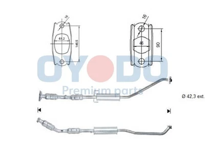 CATALIZZATORE ADATTO A: TOYOTA COROLLA / ALLEX 1.4 VVT-I /1.6 VVT-I .TOYOTA - Immagine 1 di 3
