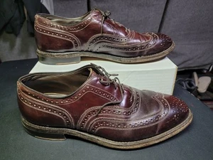 Johnston & Murphy Oxford Shoes Mens 9.5 ? Genuine Shell Cordovan Leather USA - Picture 1 of 10