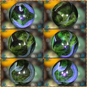 013887 ONE (1) JABO 2009 MOONGLOW AVENTURINE UV SWIRL MINT 9.0 3/4" +\- - Picture 1 of 14