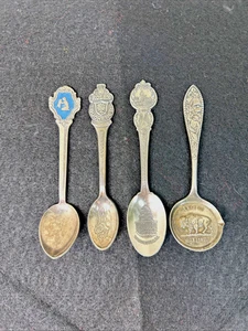 Lotto di 4 cucchiaini souvenir vintage da collezione Rolex Danimarca DC Buffalo - Foto 1 di 8