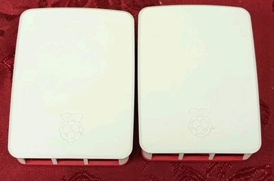 Raspberry Pi Red / White Official Case for Raspberry Pi 4 Model B 2pcs - Image 1 of 4