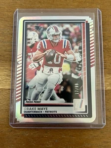 Panini Donruss 2025 - Drake Maye 17/99 plata prensa prueba troquelado #58 Patriots - Imagen 1 de 4